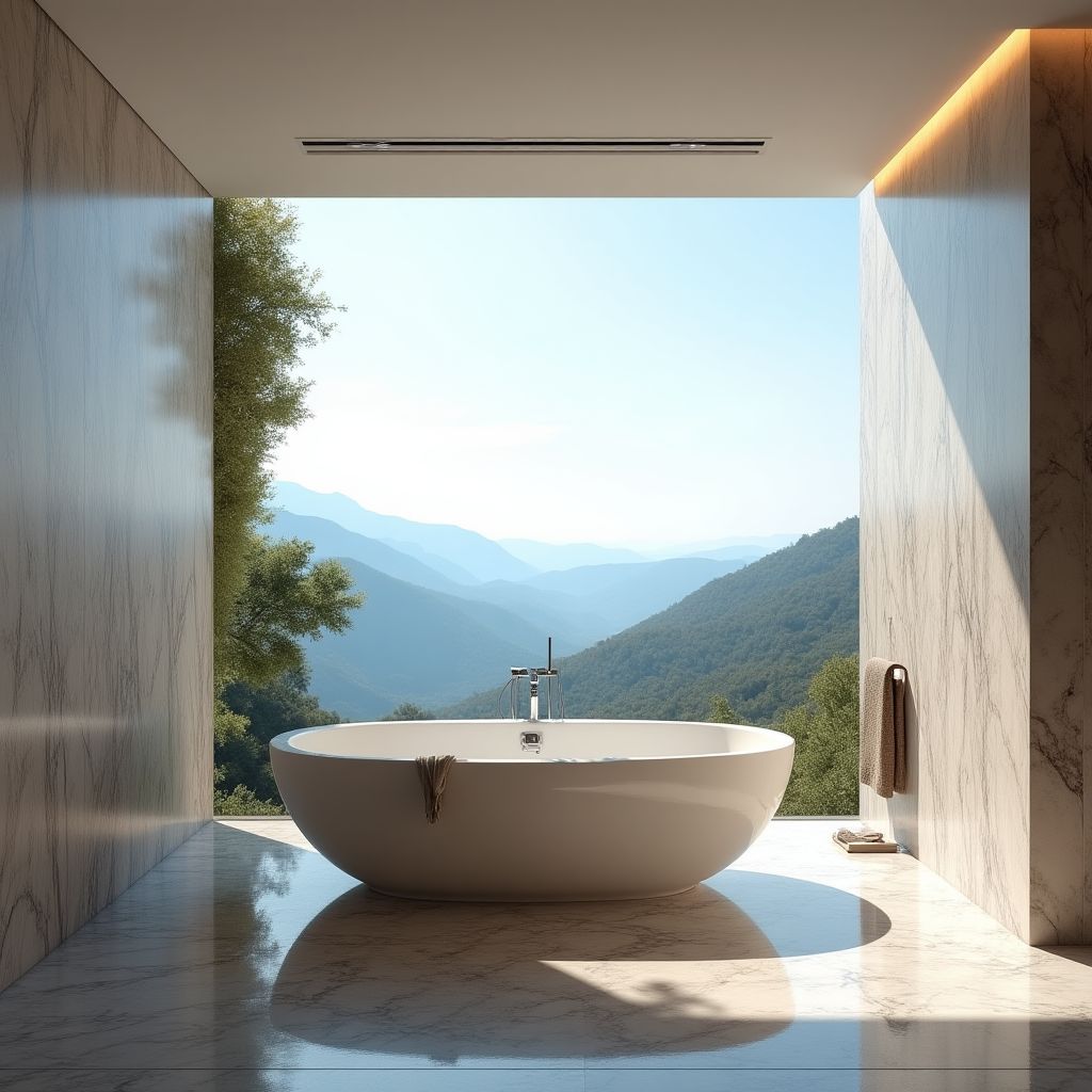 Salle de bain en marbre