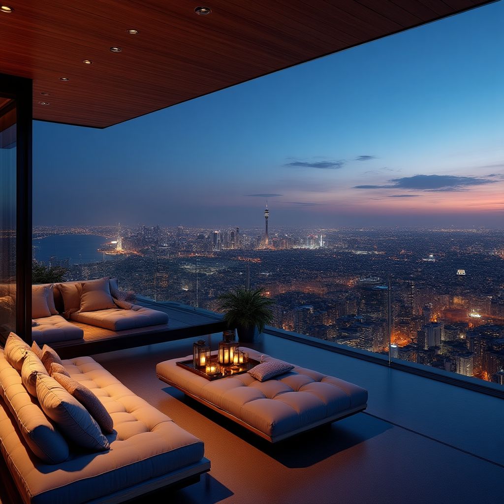 Penthouse urbain avec terrasse